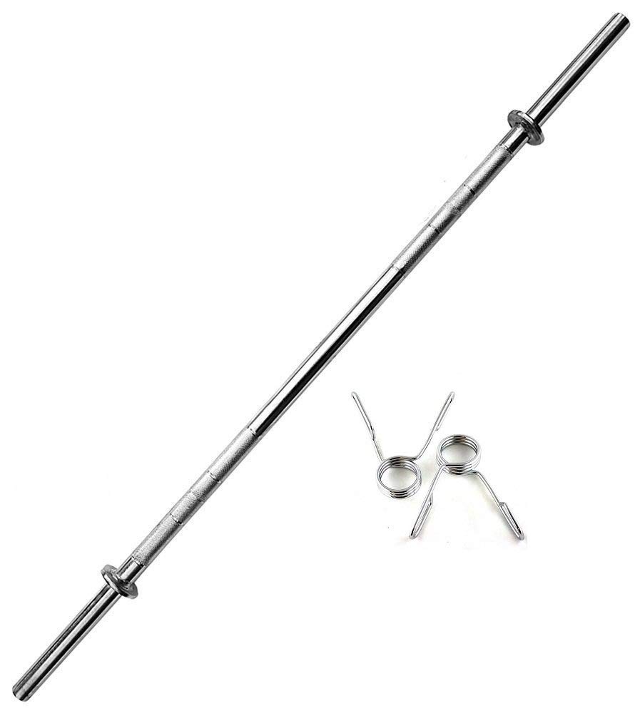 BODY MAXX 6 Feet Weight Straight Bar with 2 No Spring Locks, 25mm (B07B8S932L) Amazon Price History, Amazon Price Tracker