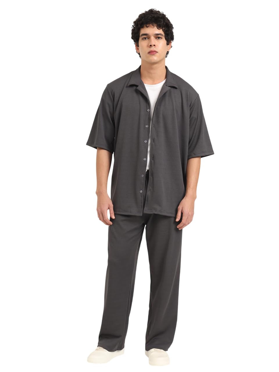 Old Money Style Co-ord Set for Men – Premium Polyester Full Pant Outfit | Airport Travel Wear, Night Suit & Casual Cord Set-picture-19