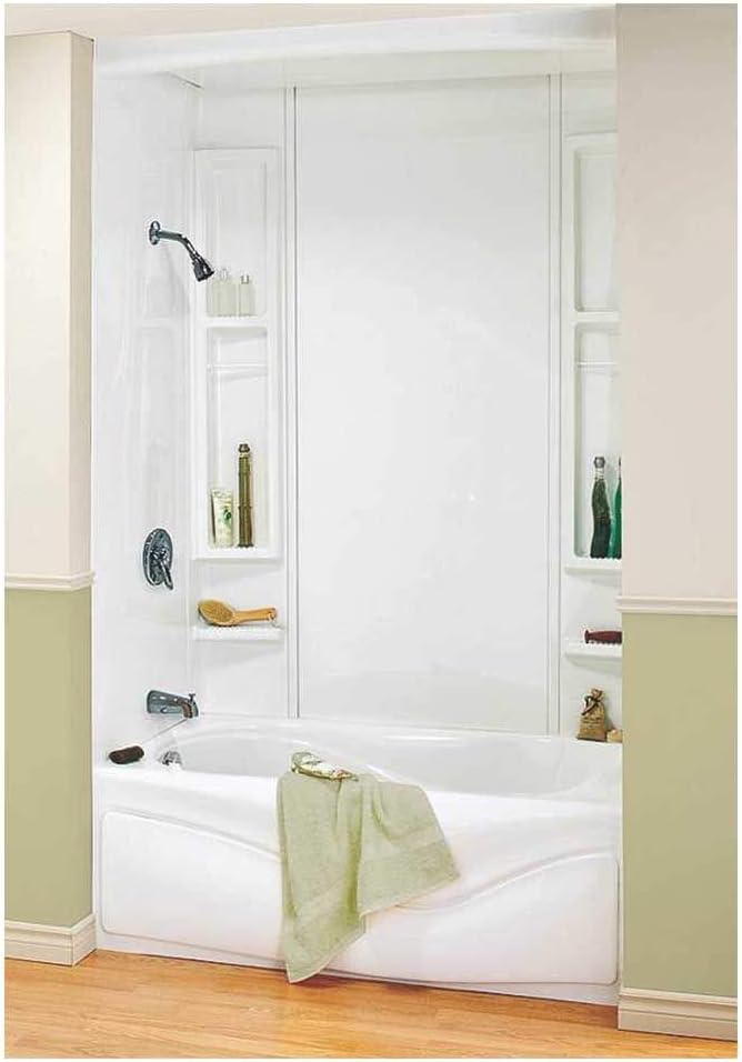 5-piece White Tub Wall Kit