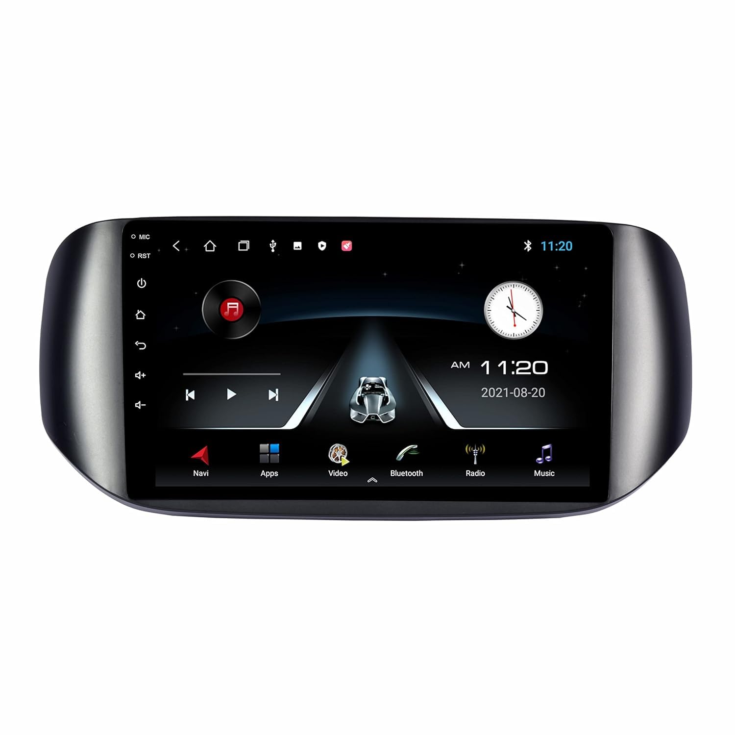 bassoholic 9" android 14 car stereo for tata hexa | 4gb+64gb | apple carplay & android auto | full hd touch | wifi | gps | bluetooth | dsp sound | reverse camera | frame | 1 year warranty