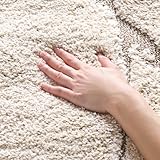 SAFAVIEH Florida Shag Collection Area Rug - 5'3' x 7'6', Cream & Beige, Non-Shedding & Easy Care, 1.2-inch Thick Ideal for High Traffic Areas in Living Room, Bedroom (SG471-1113)