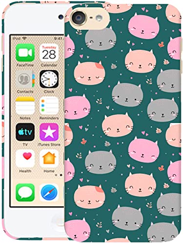 Glisten - Ipod Touch 7Th / 6Th / 5Th Generation Case - Cat Emoji Pattern Design Printed Slim Plastic Hard Snap On Protective Designer Back Phone Case/Cover For Ipod Touch 7/6 / 5. #TOP22