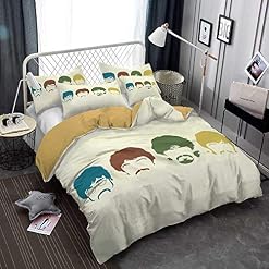 Ste-X Ensemble De Housse De Couette Facile d’entretien | Taille du Lit Double | La Literie des Beatles (220 x 240 cm,Musique 04) - Les Beatles, Paul McCartney, John Lennon, RIngo Starr, George Harrison Ste-X Ensemble De Housse De Couette Facile d'entretien | Taille du Lit Double | La Literie des Beatles (220 x 240 cm,Musique 04) – Image 2