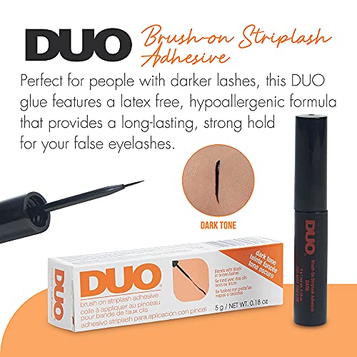DUO Brush-on Strip Lash Adhesive, Dark, 0.18oz, 2-Packs