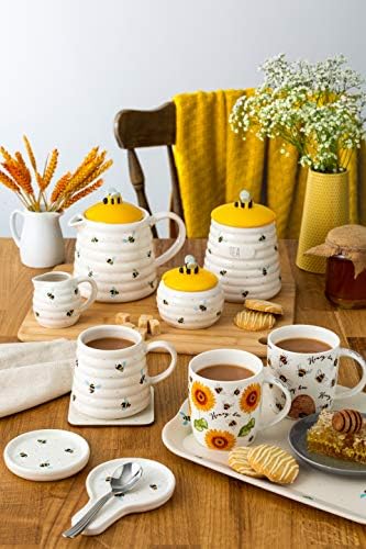 Price & Kensington Sweet Bee 4 Cup Teapot, White, 0059.655