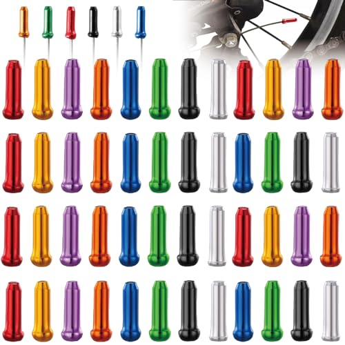 VANSIHO Bike Cable End Crimps 48 Pcs Bicycle Brake Tips