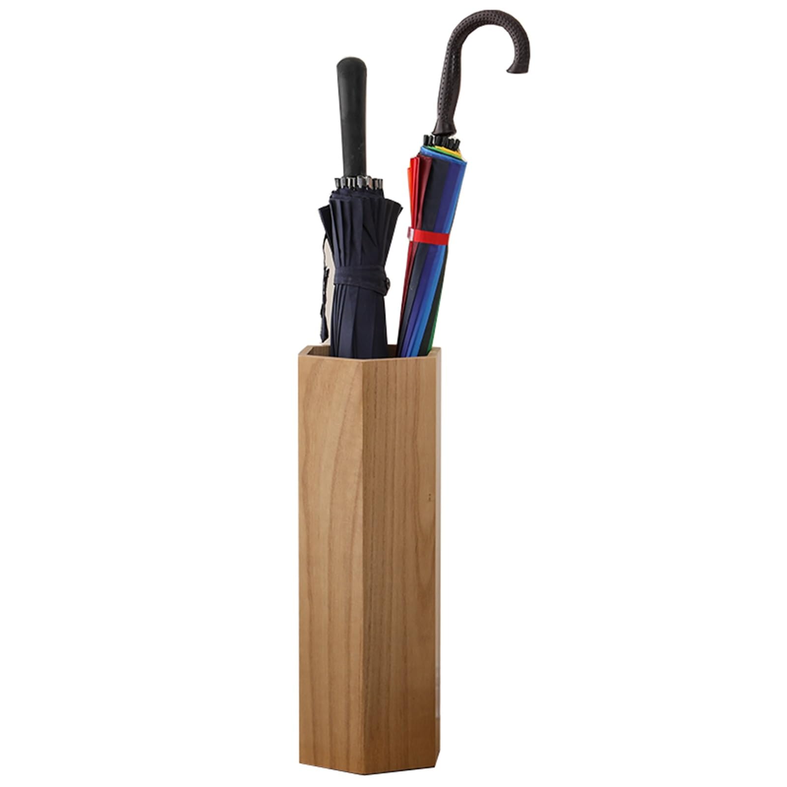 WQPMNYG Wooden Umbrella Stand Holder with Removable Drip Tray Sturdyfor Hotel Entrance & Home - Decorative Walking Stick Storage Solution