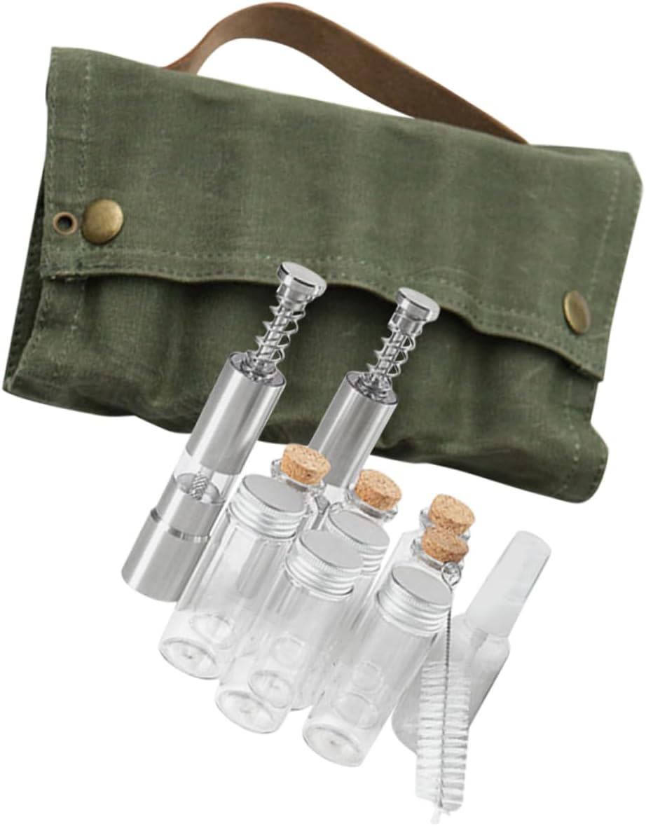 Camping Spice Containers Kit Swivel Lid Spice Jars Airtight Jars Rack Reusable Outdoor Holder