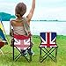 GuoChe United Kingdom The Union Jack Flag Compact Camp Chair Lightweight Beach Chairs Carry Bag Included for Camp