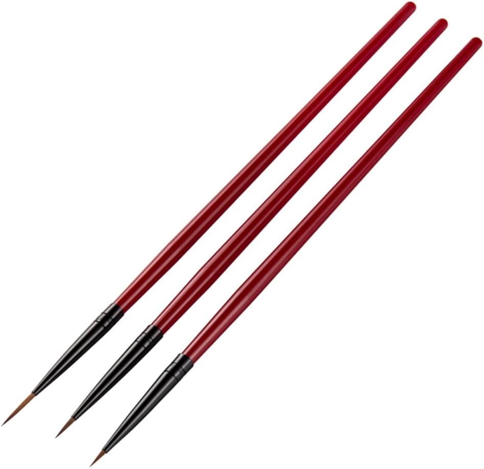 3pcs/Set 5/7/11mm French Stripe Nail Art Liner Brush Set Flower Design Manicure Painting DIY Drawing Pen Tool