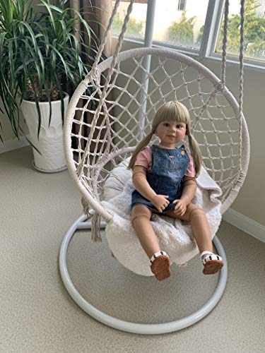 Muñeca Reborn Toddler de 34 pulgadas con cuerpo de vinilo rígido miniatura 7