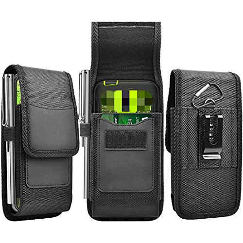 Tznzxm Flip Phone Case for Consumer Cellular IRIS Connect Holster, Belt Case Cover with Clip Carrying Pouch Holder Sleeve for Consumer Cellular IRIS Connect with A Thin Case On - Built in Card Slot