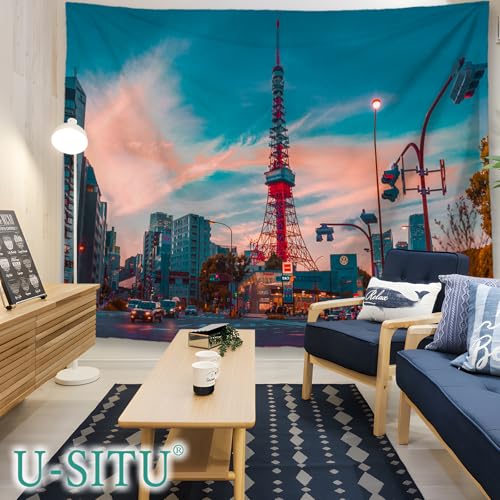 U-SITU タペストリー 壁掛け 壁飾り 可愛い 動物 風景 オシャレ 背景 多機能 布ポスター インテリア 雰囲気転換（サイズ：長150cm x 幅200cm）GTWH2808C [2]