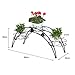 Produktbild Elegante Arch Design Eisen Pflanzenständer / Blumentöpfe Regal / dekorative Blumenkasten Stand Blumenhocker Regal (Schwarz)