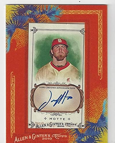 Jason Motte Autographed Framed Mini Tobacco Sized Collectible Baseball Card - 2010 Topps Allen & Ginter Baseball Card # AGA-JM (St. Louis Cardinals) Free Shipping