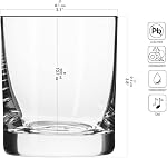 KROSNO Whiskey Tumbler Glasses | Set of 6 | 10.1 oz | Blended Collection | Perfect for Home, Restaurants and Parties | Dishwasher Safe
