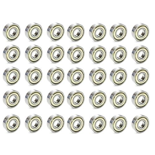 60 Stück Skateboard-Kugellager, 608ZZ, doppelt geschirmte Kugellager, kleine Kugellager, Ersatzteile für Longboard-Rollschuhe (Silber) 60 Stück Skateboard-Kugellager, 608ZZ, doppelt geschirmte Kugellager, kleine Kugellager, Ersatzteile für Longboard-Rollschuhe (Silber)