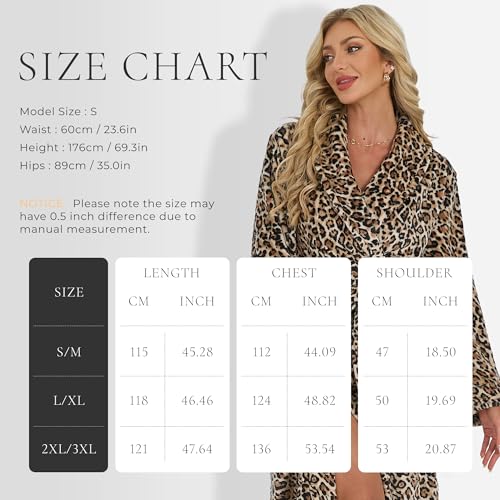 Image of HEARTNICE Womens Fleece Robes, Soft Plush Long Bathrobe, Thick Kimono Robes for Womens, Warm House Coat