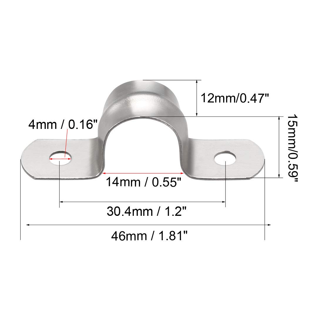 Sourcing Map 50mm Fixation Tuyau Clip Tube Attacher Collier