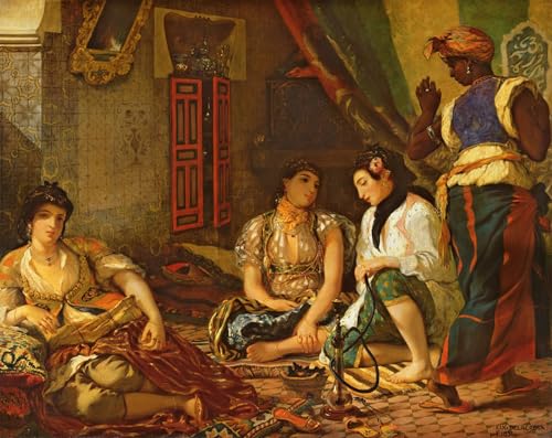 Toile Affiche Arts Les femmes d'Alger Delacroix : décoration murale
