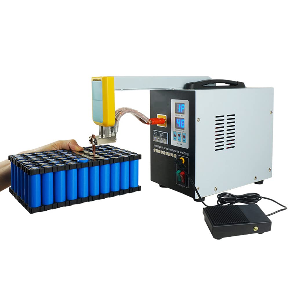 Saldatrice a Punti a Batteria, saldatrice a Punti con Testa di Saldatura Regolabile, saldatrice a Punti a Batteria per la Costruzione di pacchi batterie al Litio 18650 14500