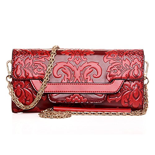Style chinois d'embrayage en relief Mme épaule paquet Messenger forfait banquet Retro Simple-B