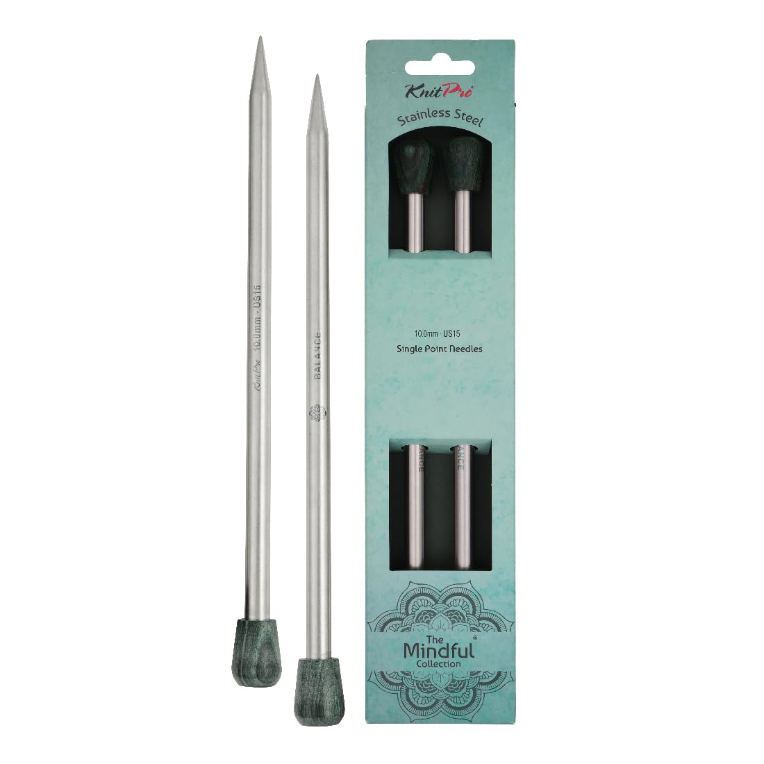 KnitPro The Mindful Collection Single Pointed Needles 14" (35cm) | Size 10mm