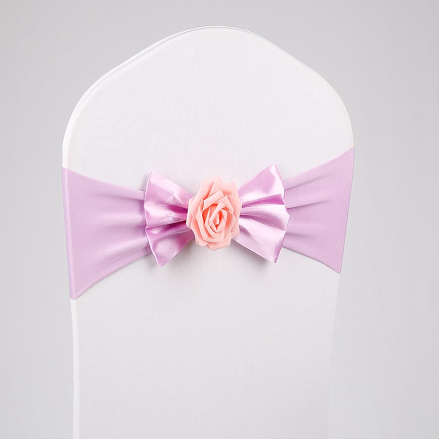 Gold Spandex Stretch Chair Sashes Bows for Wedding, 10 Pcs Elastic Chair Cover Bands Ties, Dining Chair Bands Ties for Party, Ceremony, Banquet Decorations