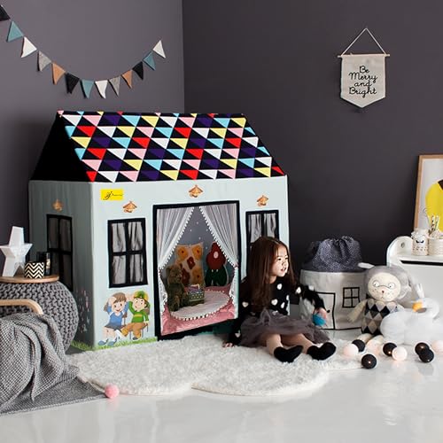 Sukan Tex ®Jumbo Size Extremely Light Weight Kids Play Theme Tent House for 3-8 Year Old Girls and Boys (Sky Delux)