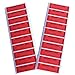 TamperSeals Group - 100pcs 100% Total Transfer Tamper Evident Security Warranty Void Stickers/Labels/Seals (Red, 1 x 3.35 Inches, Serial Numbers)