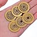 Hadnves 6 PCS I Ching Coins 1.1“W Brass Chinese Lucky Coin for Decor Bring Good Luck