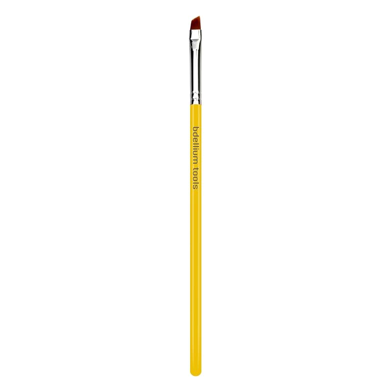 Pincel de Maquiagem BDELLIUM TOOLS Studio Series 762 Small Angle com Fibras Sintéticas Amarelas, 1 unidade