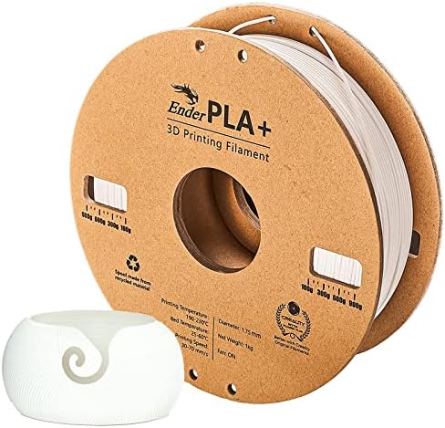 Creality Ender 1.75mm White PLA (Pro) 3D Printer Filament—1KG Spool(2.2lbs), Diameter Accuracy +/- 0.03mm,Smooth Filament for 3D Printing