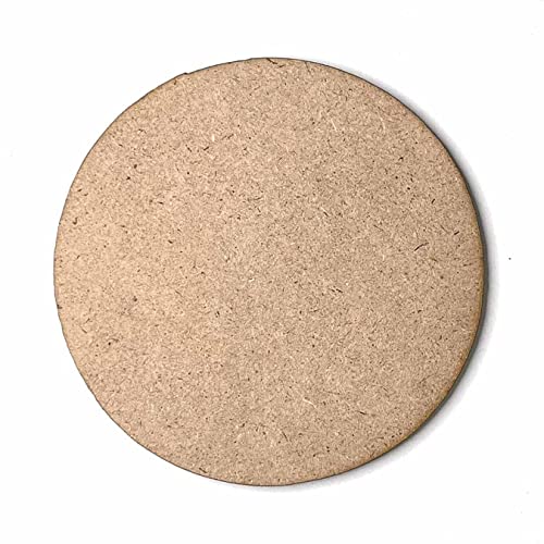 Image of Adikala MDF Plain Circle Shaped Blank Cutouts for Painting, Writing, Resin, Decoupage, Pyrography, DIY Art & Crafts, Creative DIY Gift 8. Inch-Set Of 2