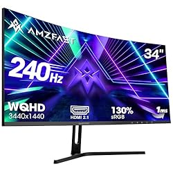 Amzfast 34-Inch Curved Ultrawide Gaming Monitor
