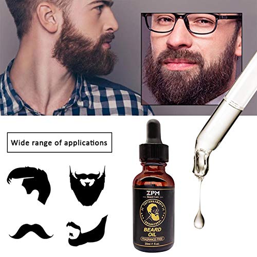 yeacher 30ml Óleo de Barba Natural Sem Perfume Óleo de Crescimento de Barba Masculino Condicionador