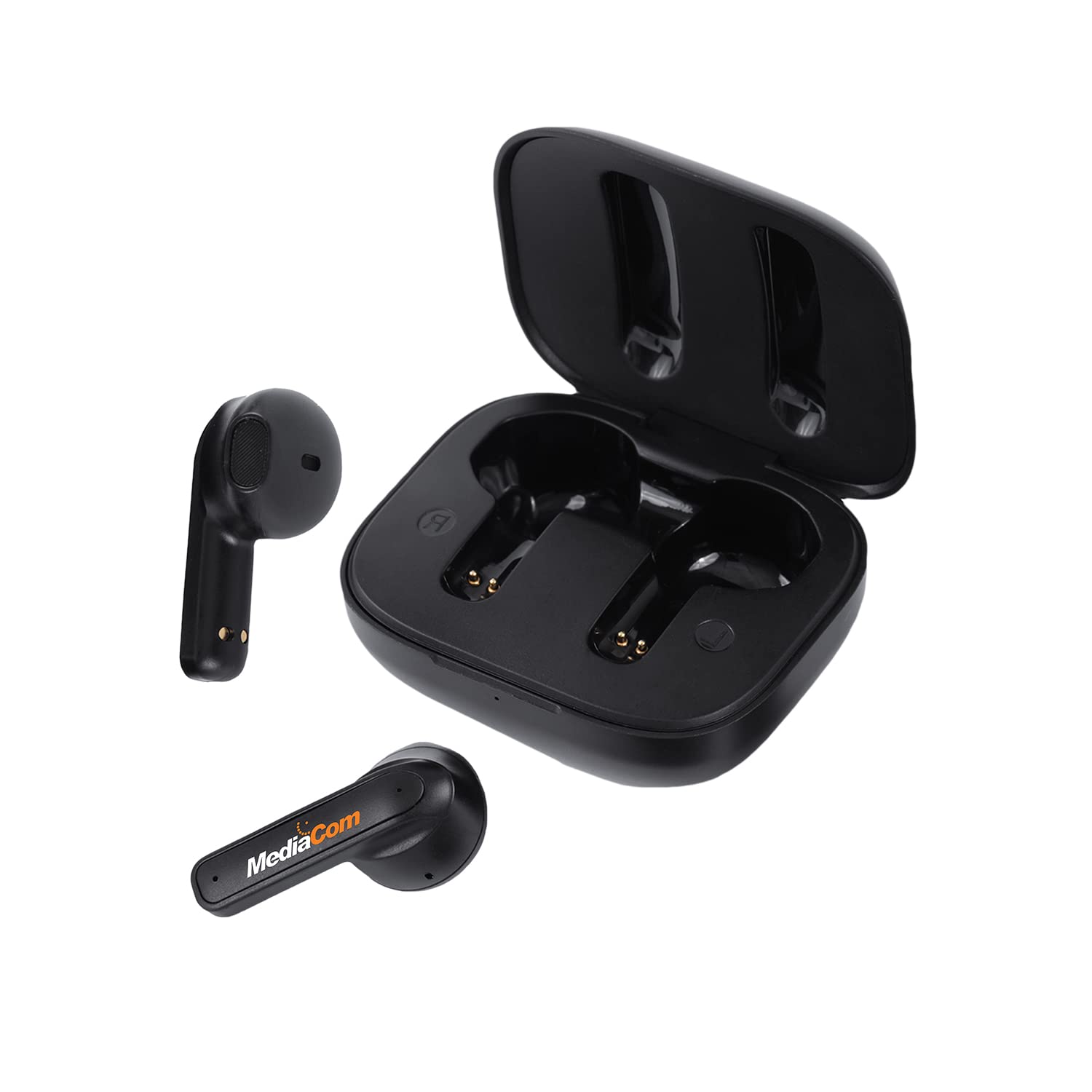 MEDIACOMMCI EP-01 HI Clear Wireless Earbuds, Black, Small