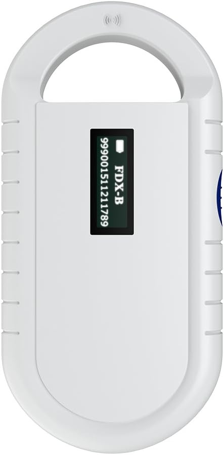 WALLFIRE Pet Chip Reader, Portable Handheld Microchip Scanner Universal RFID Reader for Small Animals and Pets