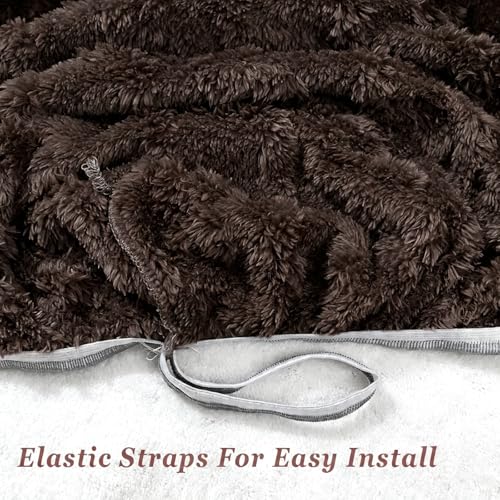 Image of JOKIVTOU Recliner Chair Covers 4-Pieces Stay in Place Non-Slip Recliner Cover Stretch Furniture Protector Washable Slipcover for Lazy Boy Recliner Soft Feel Fitted Reclining Cover with Pocket