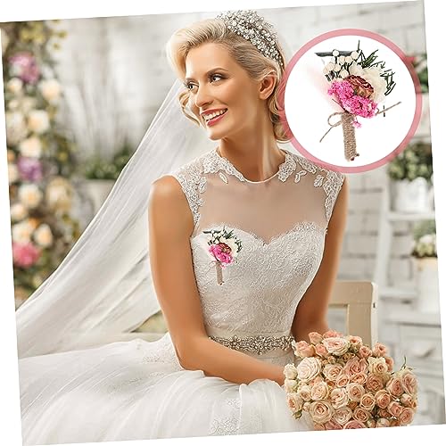 Mini Boutonniere de Hortensia Artificial para Bodas miniatura 3