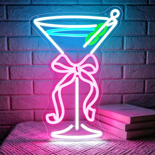 HSJNJKFU Cocktail Neon Lights Signs Neon Sign Led Sign Light for Wall Decor
