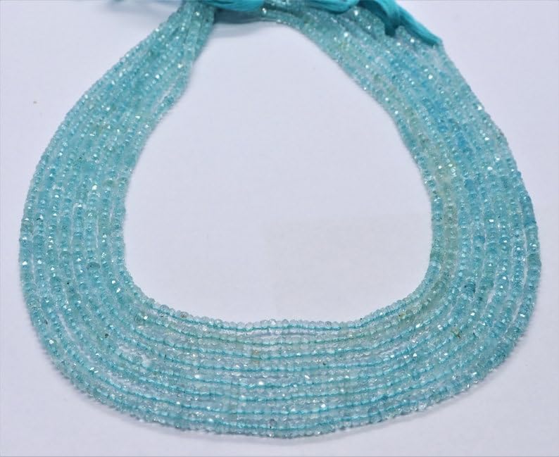 Perles aigue-marine naturelle taillée de haute qualité pour collier - 2