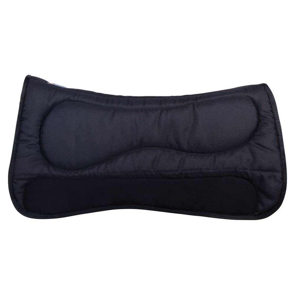 Dura-Tech Tekno-Dri Contoured Support Horse Saddle Pad | Color Black | Enhanced Horse Comfort | Prevents Wither Rubs | Ensures Even Pressure | Promotes Cooling | Extra Support Padding