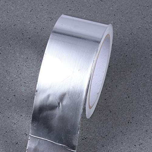 Uniwersalna taśma aluminiowa, odporna na wysokie temperatury aluminiowa taśma uszczelniająca, taśma izolacyjna do napraw, kanałów, izolacji, suszarek i innych (kolor: srebrny, rozmiar: 7 cm d