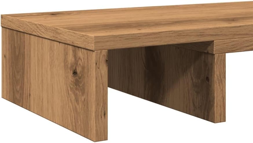 vidaXL Monitor Stand Riser Adjustable Artisian Oak 31.5x9.4x4.1 Engineered Wood