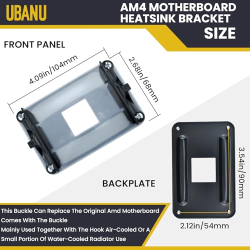 UBANU AM4 Backplate Motherboard CPU Fan Cooling Mounting Sheet Backplane Heatsink Bracket for AM4 AMD Socket AM4 ITX Motherboard - image 2