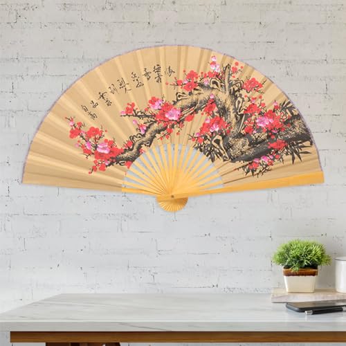 Éventail mural chinois grand format 0,5x0,9 M en papier - 8