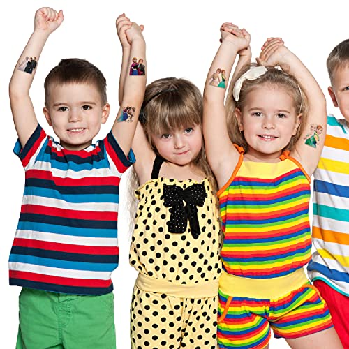 Frozen Birthday Party Supplies, 34Pcs Temporary Tattoos Party Favors, Removable Skin Safe, Fake Tattoo Stickers For Goody Bag Treat Bag Stuff For Frozen Birthday Party Gifts Add Some Magic To Your Look #TOP3