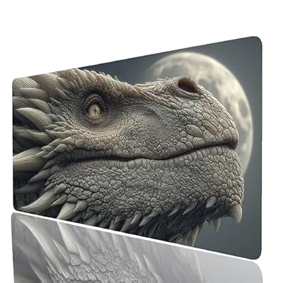 Dragon Mouse Pad 24x12 Waterproof Large Mouse Pad Moon Desk Mat ALS Mousepad for Laptop Desktop Computers Gaming Keyboard, Mousepad Improve Accuracy and Speed for Home Office Decor Gifts Model-7883