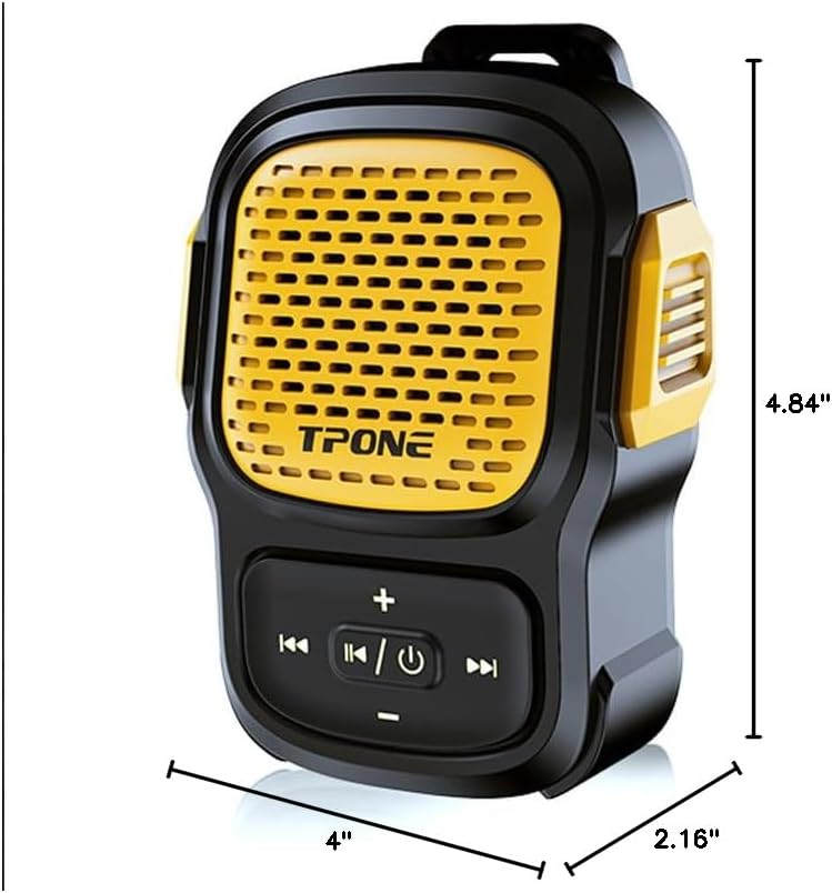 Dimensions of the TPone Wearable Bluetooth Speaker